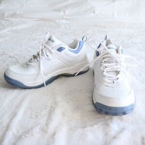 Reebok White & Blue DMX Foam Sneakers NEW